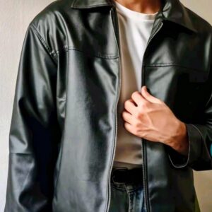 Chemise en cuir pour homme